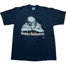 Load image into Gallery viewer, Vintage STADIUM COURT Happy Halloween Glow In The Dark Mummy Graphic 1994 T Shirt 90s Black XL
