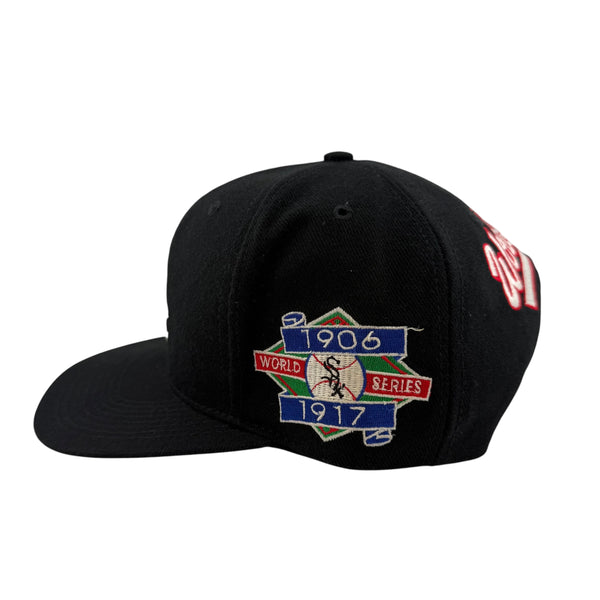 Vintage ANNCO Chicago White Sox 1906/1917 World Series Champions Snapback Hat 90s Black