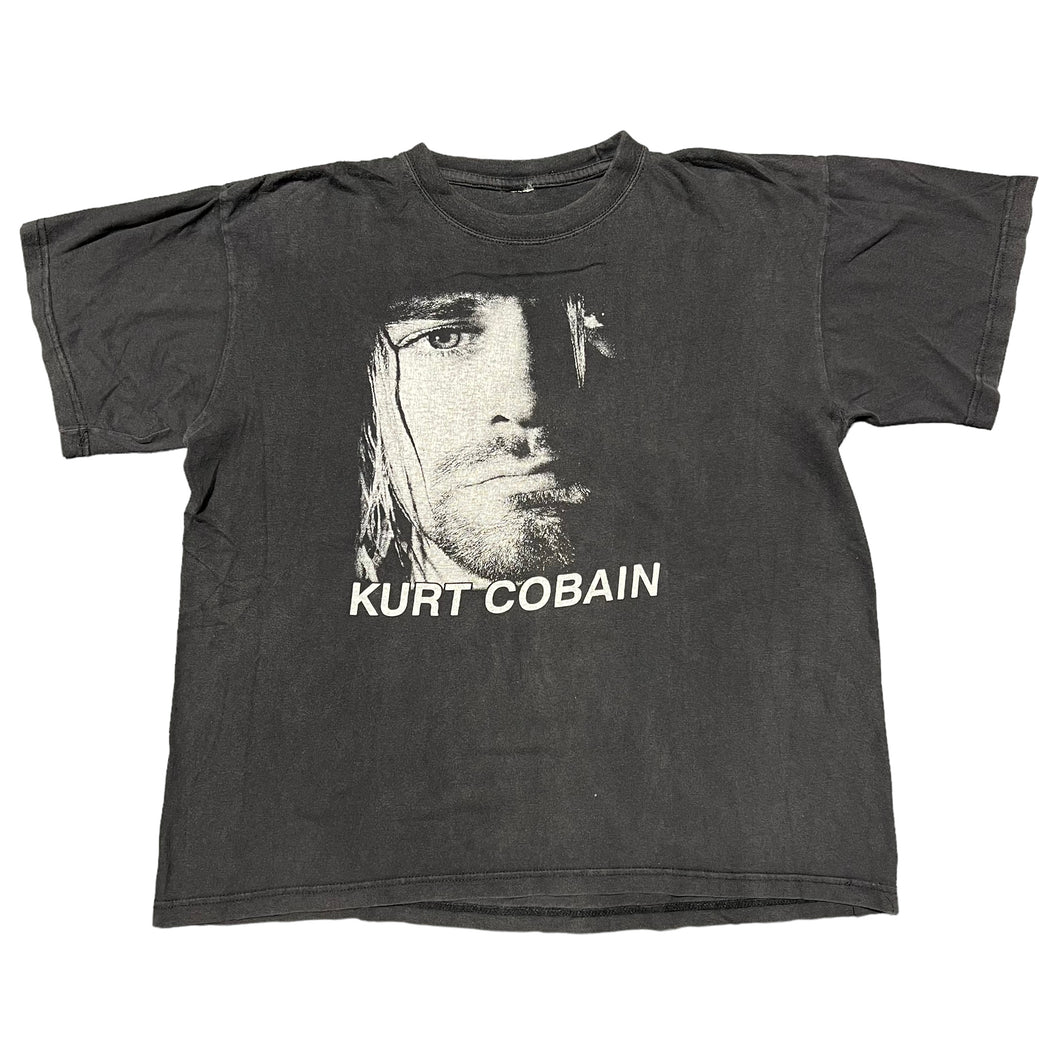 Vintage Kurt Cobain Photo Nirvana Memorial Shirt No Tag