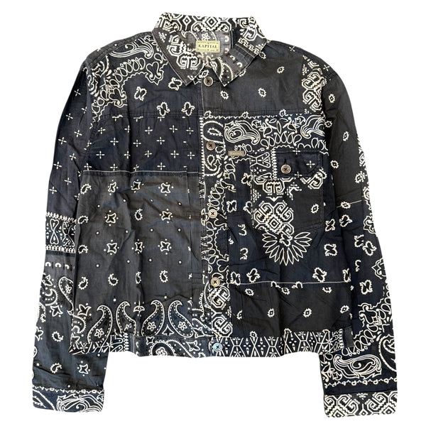 Kapital Patchwork Bandana 1st Jacket Black Sz 5