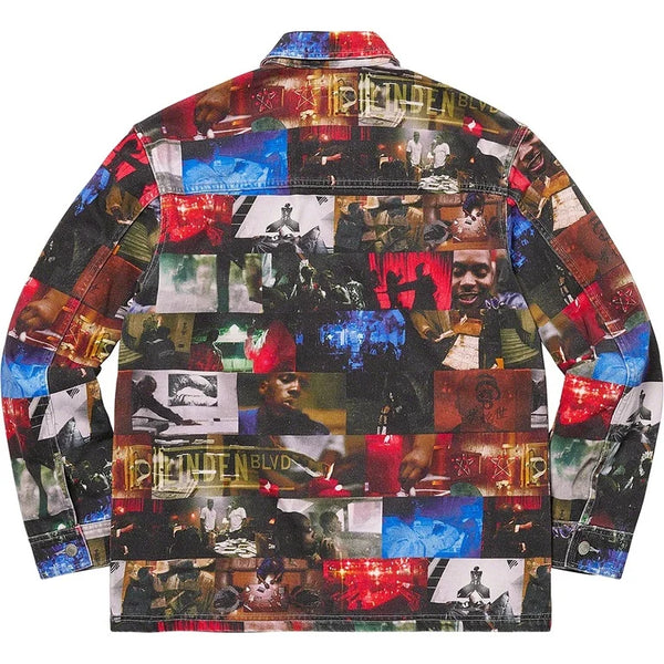 NEW Supreme Nas and DMX Collage Denim Chore Coat Sz Large