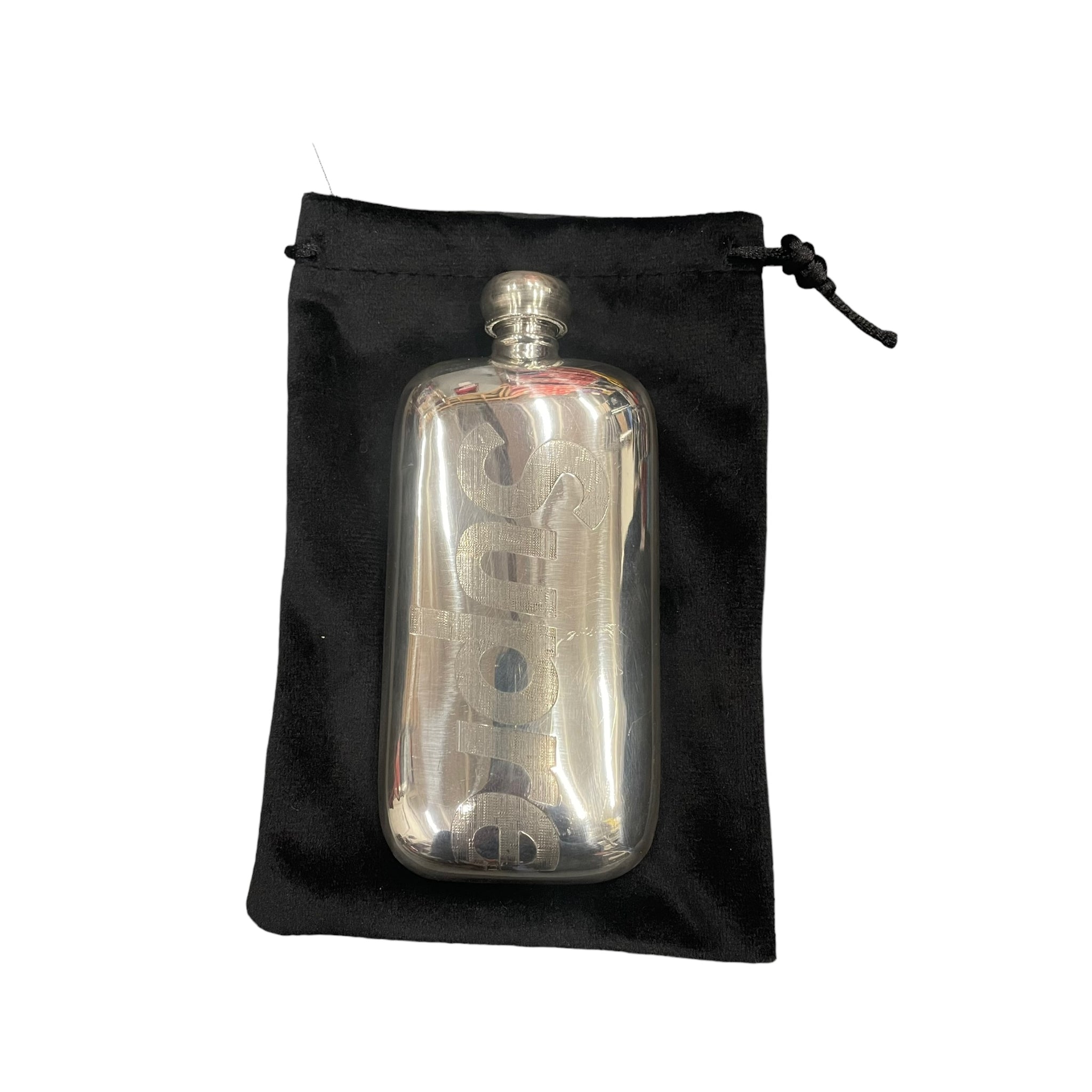 New Supreme 3 oz. Pewter Flask Silver – Reset Web Store