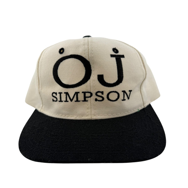 Vintage Youngan OJ Simpson White Two Tone 90s Snapback Hat
