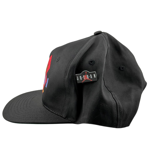 Vintage NIKE Air Jordan #23 Jumpman Spell Out Snapback Hat 90s Black NWT