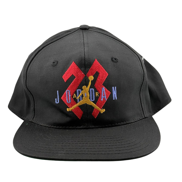 Vintage NIKE Air Jordan Snapback Hat 90s Black NWT