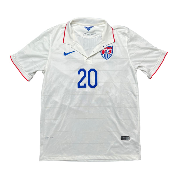 Vintage NIKE Abby Wambach Team USA 2014 World Cup Soccer Jersey 2000s White Women's L