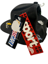Load image into Gallery viewer, Vintage AJD Batman Forever McDonald's Bill Elliott NASCAR Racing Big Logo Snapback Hat 90s Black NWT
