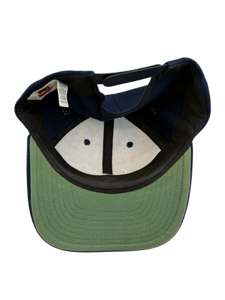 Vintage Nike Embroidered Swoosh Snapback Hat 90s Y2K Blue