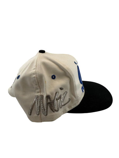 Vintage LOGO 7 Orlando Magic ORL Snapback Hat 90s White Black