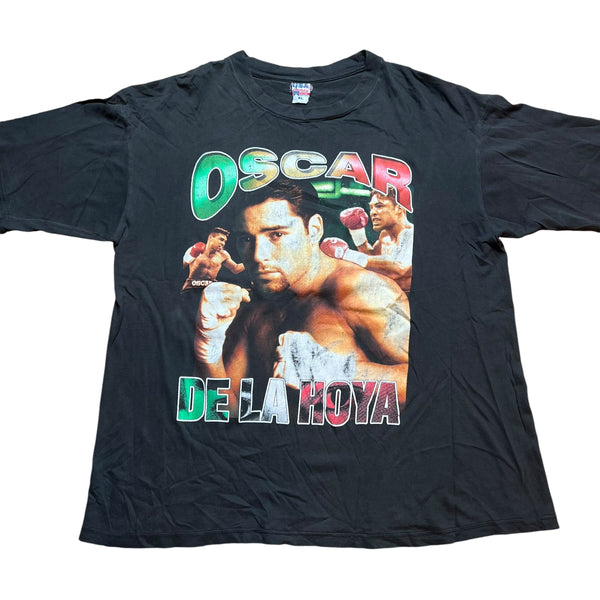 Vintage Oscar De La Hoya WBC Welterweight Champion Rap T Shirt 90s Black XL