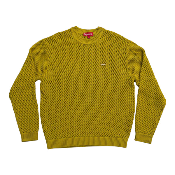 New Supreme Open Knit Small Box Sweater Acid Green Size Small