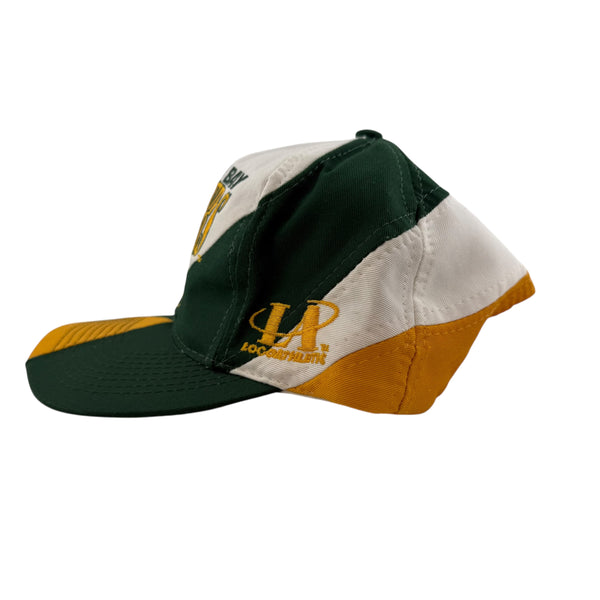 Vintage LOGO ATHLETIC Green Bay Packers NFL Pro Line Color Block Snapback Hat 90s Multicolor