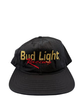 Load image into Gallery viewer, Vintage Budweiser Bud Light Racing Snapback Hat 90s Black
