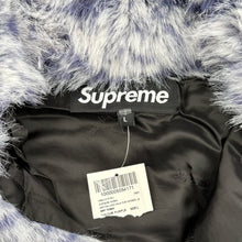 Load image into Gallery viewer, NEW Supreme Faux Fur Hooded Coat Purple Sz Large
