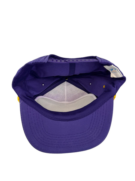 Vintage Los Angeles Lakers Rope Braid Snapback Hat 80s Purple