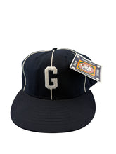 Load image into Gallery viewer, Vintage AMERICAN NEEDLE Homestead Grays Contrast Piping Fitted Hat 90s Y2K Navy Size 7 3/8 NWT NWT
