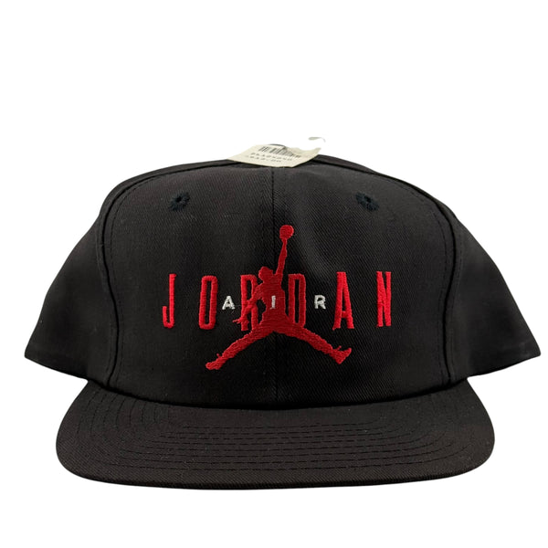 Vintage NIKE Air Jordan Snapback Hat 90s Black NWT