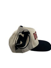 Load image into Gallery viewer, Vintage SPORTS SPECIALTIES New Jersey Devils Laser Shadow Snapback Hat 90s White Black
