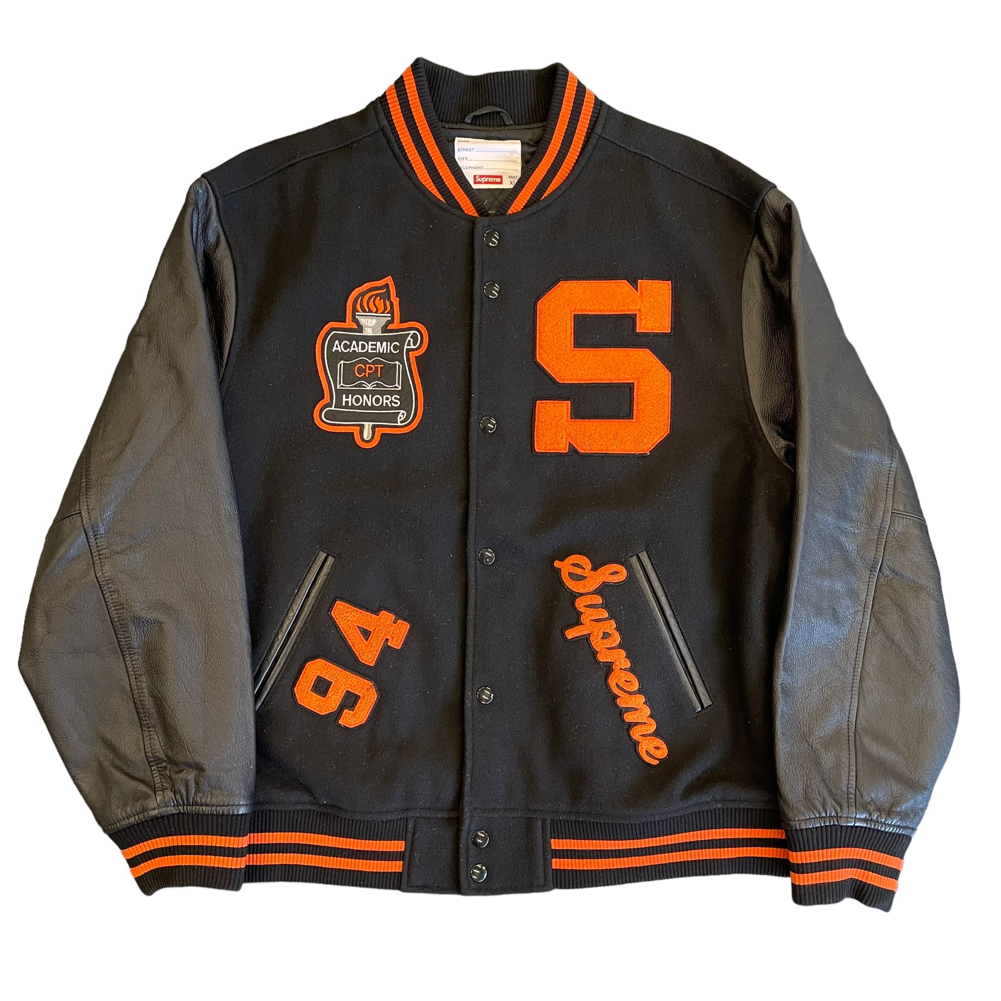 SUPREME Team Varsity Jacket FW19 Pre-Owned XL – Reset Web Store