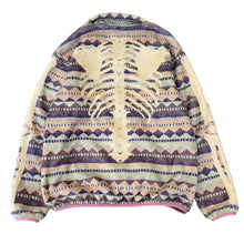 Load image into Gallery viewer, Kapital Ashland Stripe &amp; Bone Fleece Jacket Purple Sz 2
