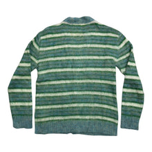 Load image into Gallery viewer, New Marni Iconic Brushed Striped Cardigan Turquoise Size 54
