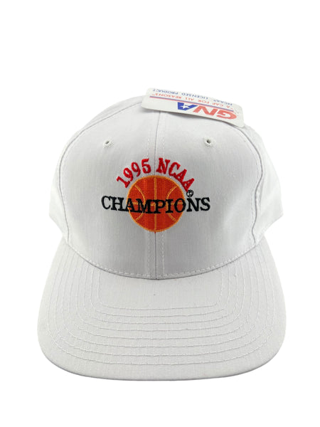 Vintage GNA 1995 NCAA Basketball March Madness Champions Snapback Hat 90s White NWT