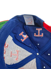 Load image into Gallery viewer, Vintage SIGNATURES SPORTSWEAR Texas Rangers Wraparound Logos Snapback Hat 90s Blue Red
