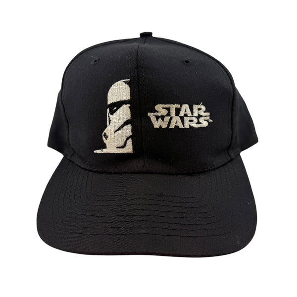 Vintage NISSIN Star Wars Freeze You Rebel Scum Snapback Hat 90s Black