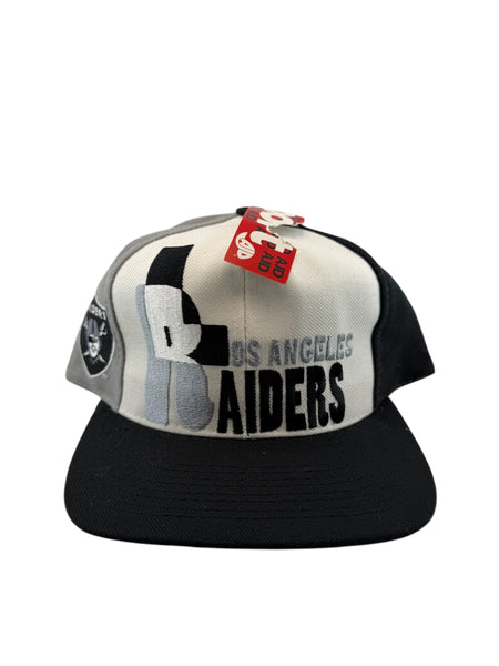Vintage AJD Los Angeles Raiders Snapback Hat 90s Multicolor NWT