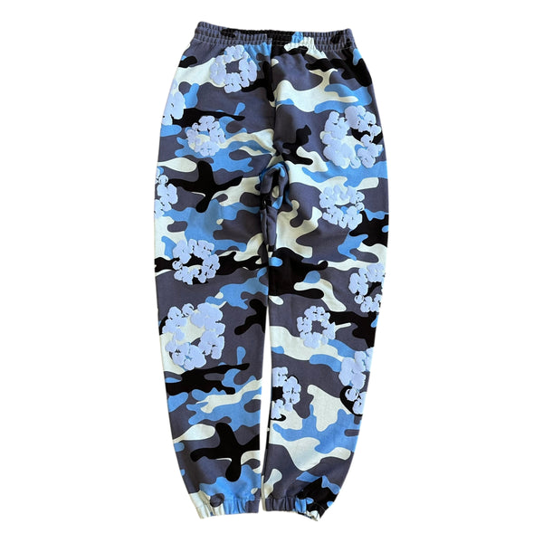 New Denim Tears Blue Camo Cotton Wreath Sweatpants Size Medium
