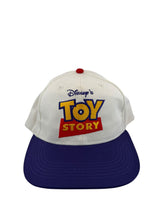 Load image into Gallery viewer, Vintage DISNEY STORE Toy Story 1995 Film Snapback Hat 90s White Purple
