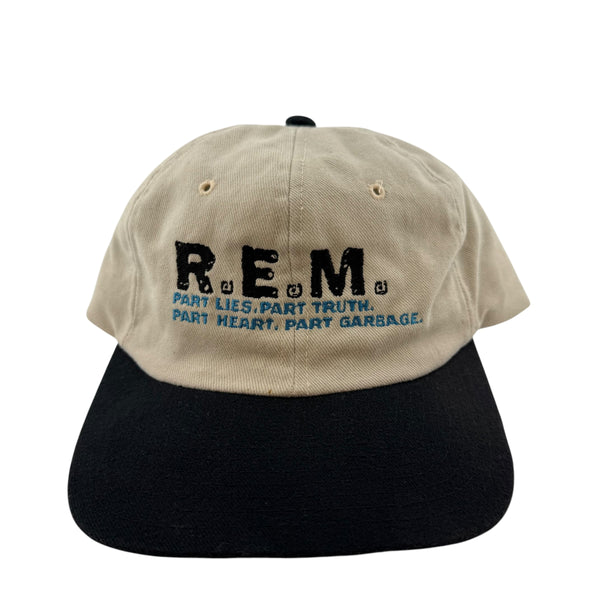 Vintage NICEMAN R.E.M Part Lies, Part Truth, Part Heart, Part Garbage Snapback Hat 90s Multicolor