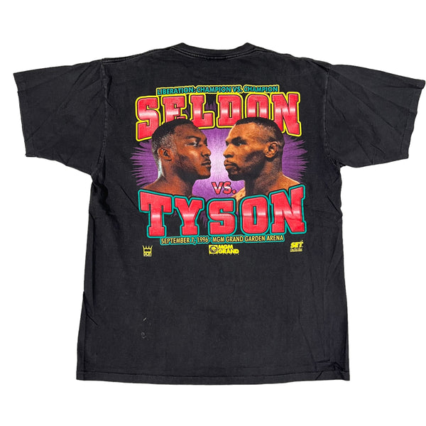 Vintage 1996 Mike Tyson Vs Bruce Seldon Boxing Shirt 2Pac Boxing Fight Rap MGM Grans Sports