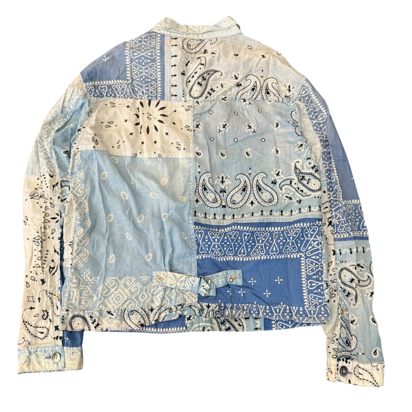 Kapital Patchwork Bandana 1st Shirt Jacket Blue Sz 3