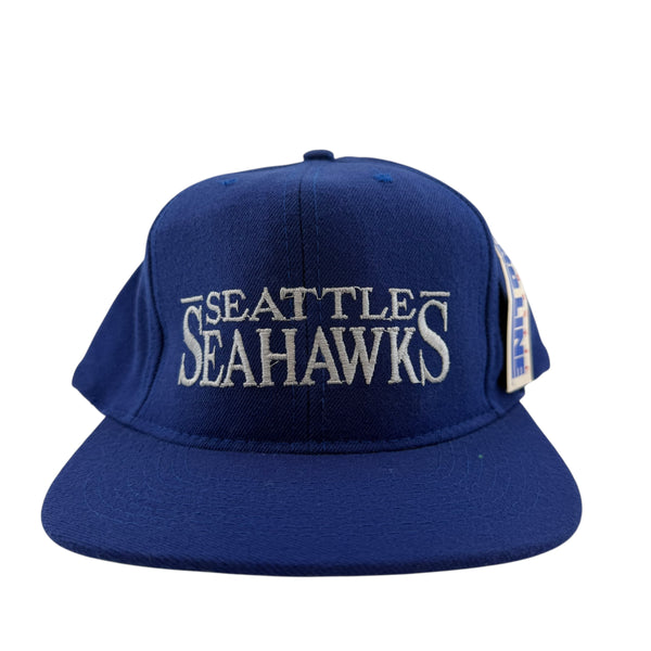 Vintage NWT ANCO Seattle Seahawks Wool 90s Snapback Hat Blue