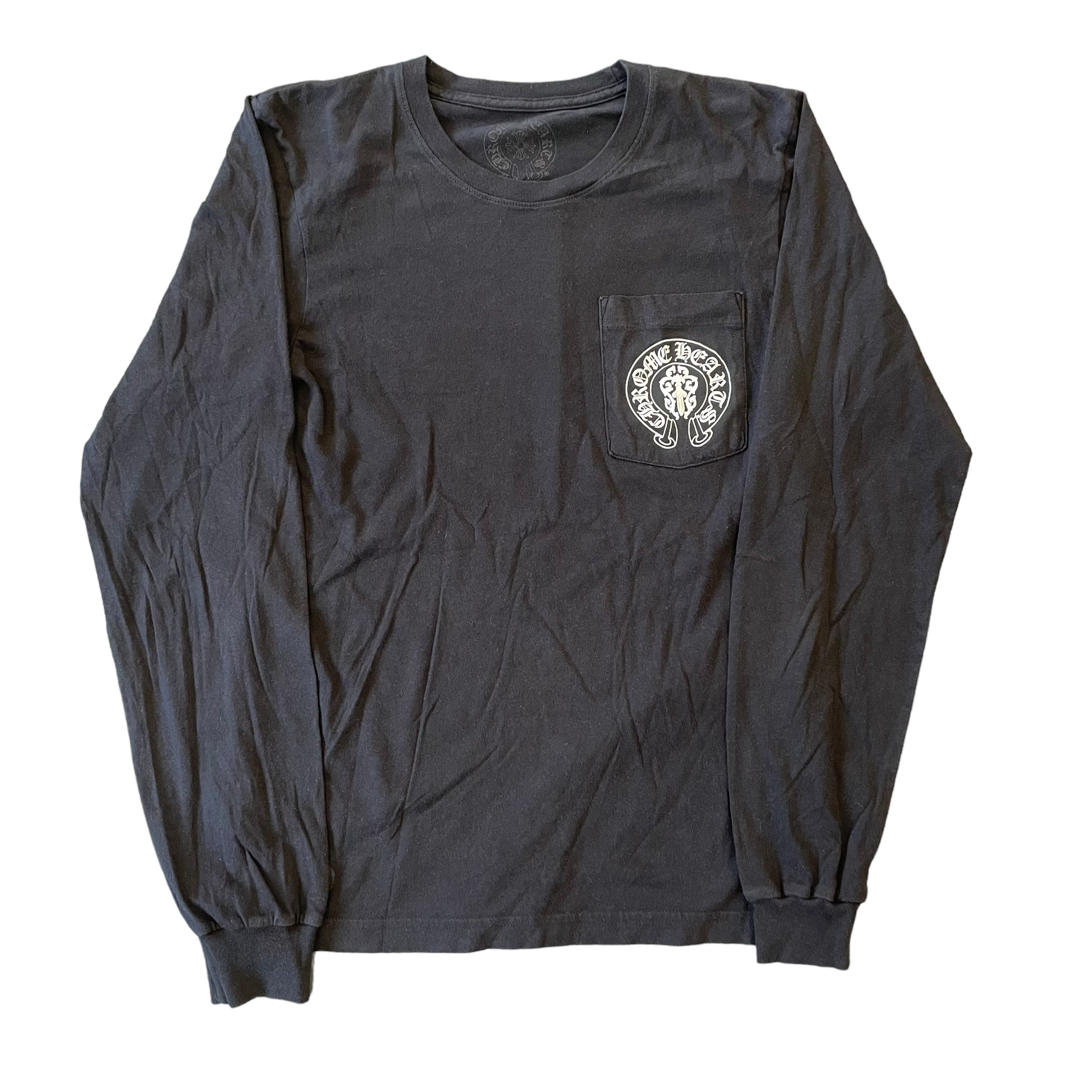 CHROME HEARTS American Flag T Shirt Black L/S Pre-Owned S – Reset