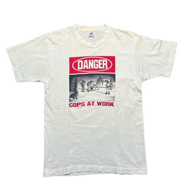 Vintage 90s FOTL Danger Cops At Work T Shirt Large