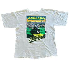 Load image into Gallery viewer, Vintage Stadum Tees Oakland Athlethics A&#39;s MLB 1990 Graphic Shirt XL
