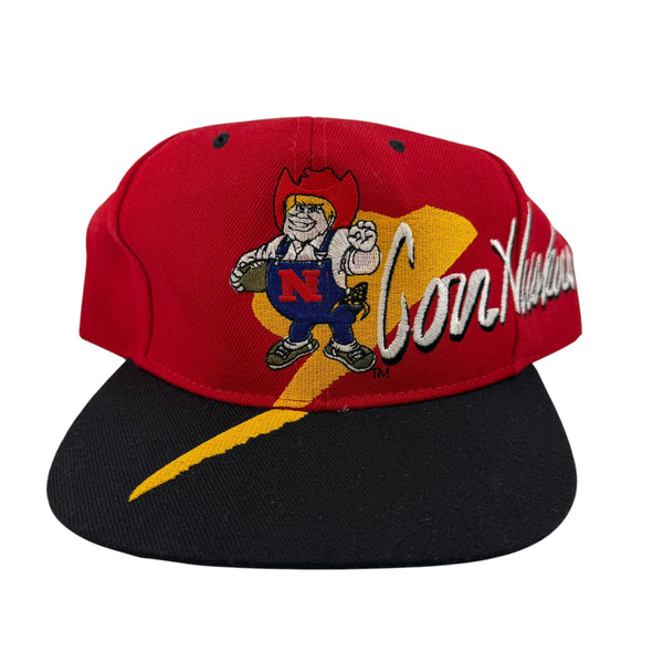Vintage FRESH CAPS Nebraska Cornhuskers Snapback Hat 90s Multicolor