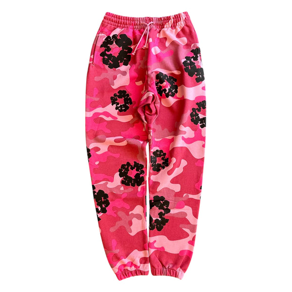 New Denim Tears Pink Camo Cotton Wreath Sweatpants Size Medium 