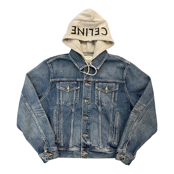 Celine Hoodie Lined Jean Jacket International Blue Denim