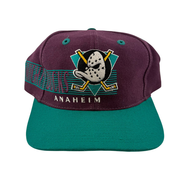 Vintage THE GAME Anaheim Mighty Ducks Snapback Hat 90s Multicolor