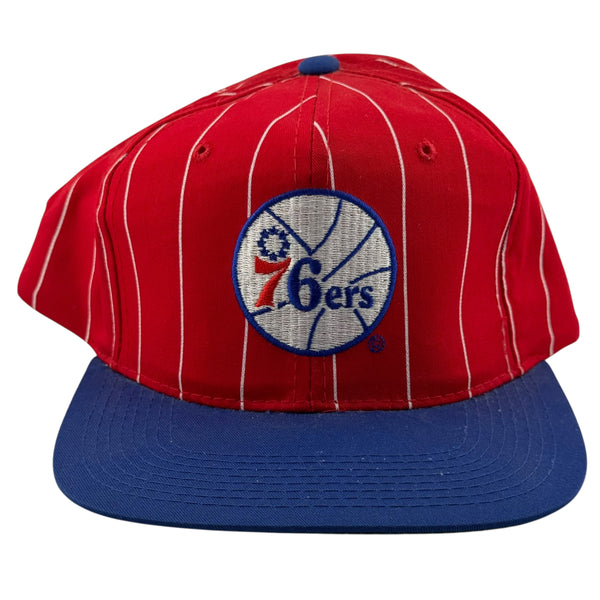 Vintage Starter Philadelphia 76ers Red Pinstripe 90s Snapback Hat