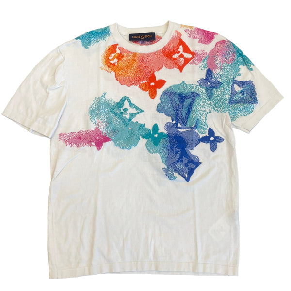LOUIS VUITTON Knitted Watercolor Monogram T Shirt 2021 S