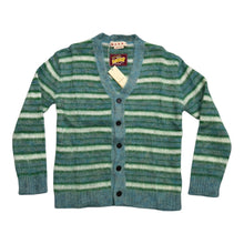 Load image into Gallery viewer, New Marni Iconic Brushed Striped Cardigan Turquoise Size 54

