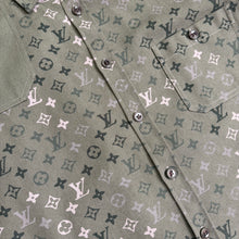 Load image into Gallery viewer, Louis Vuitton Monogram Corduroy Shirt Green Sz M
