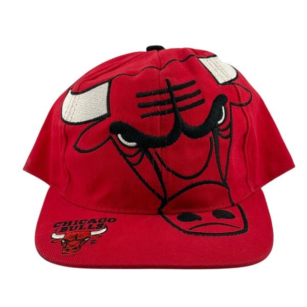 Vintage The Game Chicago Bulls Big Logo 90s Snapback Hat Red