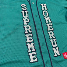 Load image into Gallery viewer, New Supreme Homerun Baseball Jersey Teal Sz Large
