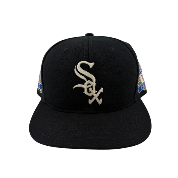 Vintage ANNCO Chicago White Sox World Series Champions Snapback Hat 90s Black