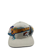 Load image into Gallery viewer, Vintage SPORTS SPECIALTIES Denver Broncos 1998 Conference Champions Adjustable Hat 90s Heather Gray
